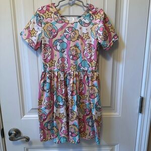 Colorful Princess Peach, Yoshi & Toad Boutique Dress NWOT